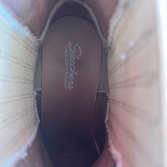 Skechers Tameless - Moving West Tan Suede Ankle Cowgirl Boots Women's 7.5 - Picture 6 of 8